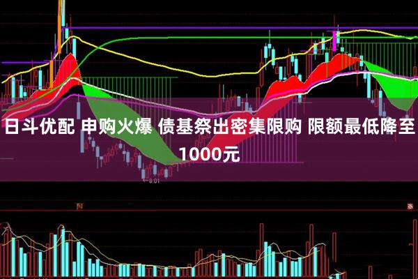 日斗优配 申购火爆 债基祭出密集限购 限额最低降至1000元